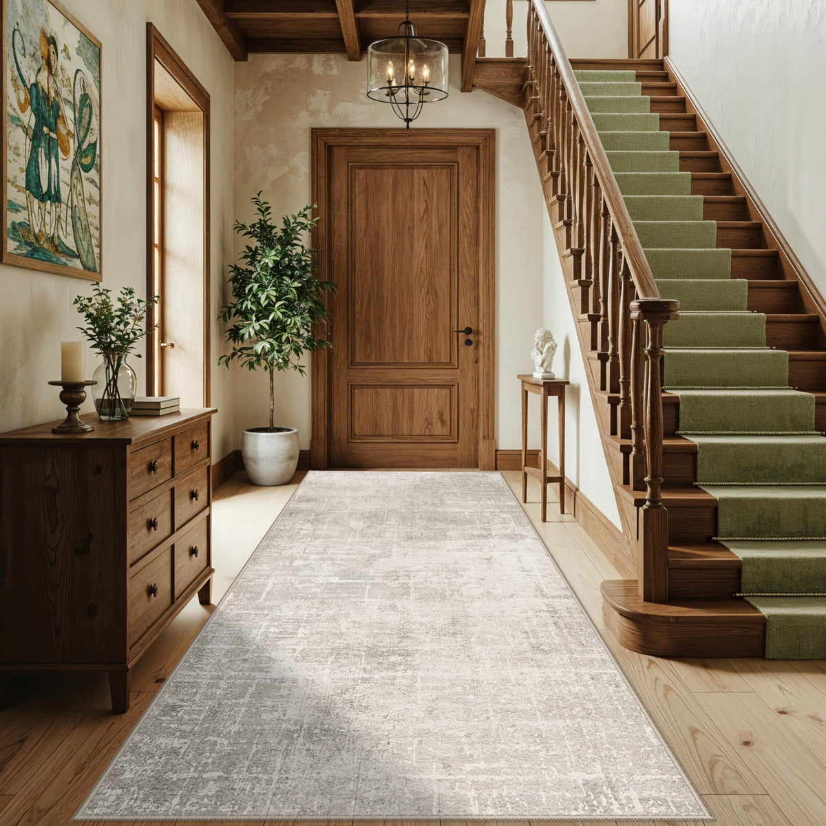 Washable 4x8 Hallway Area Rug (32 Sq Ft)