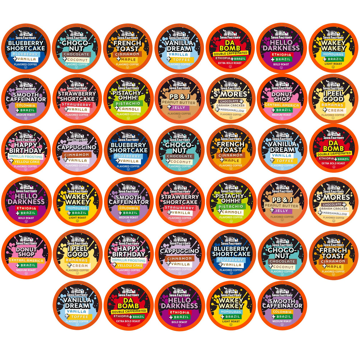 Assorted Variety Pack Coffee Pods Compatible with Keurig Coffee Machine