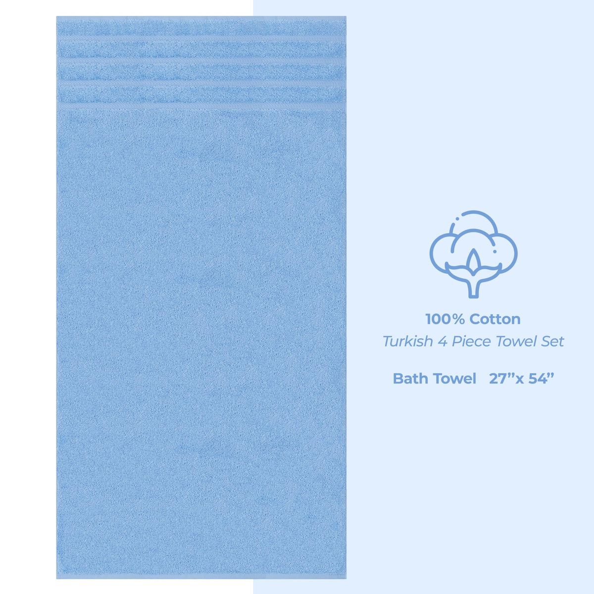 100% Cotton Luxury Turkish Towels (4 Count)