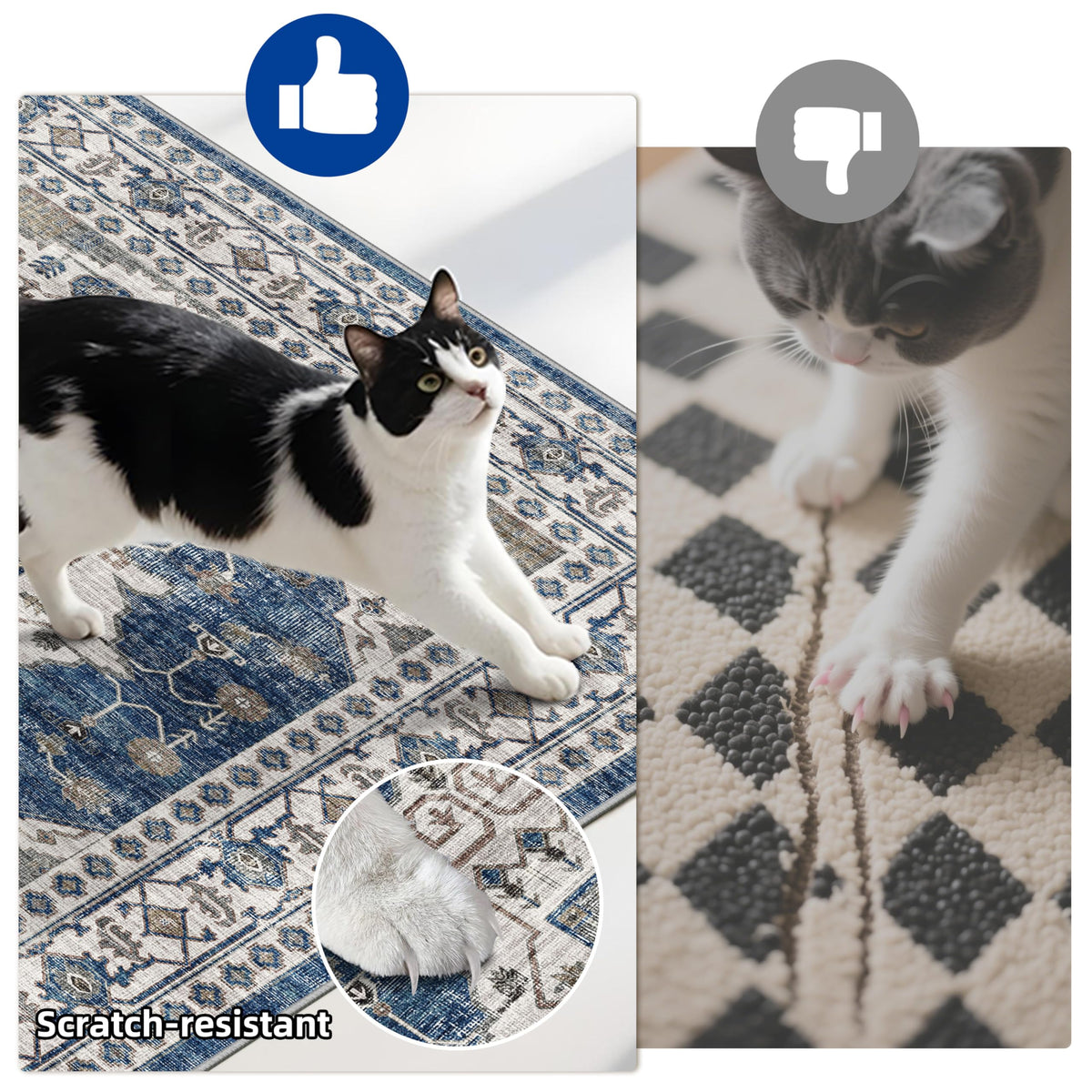 Washable 4 Piece Kitchen Floor Mats (14 Sq Ft)