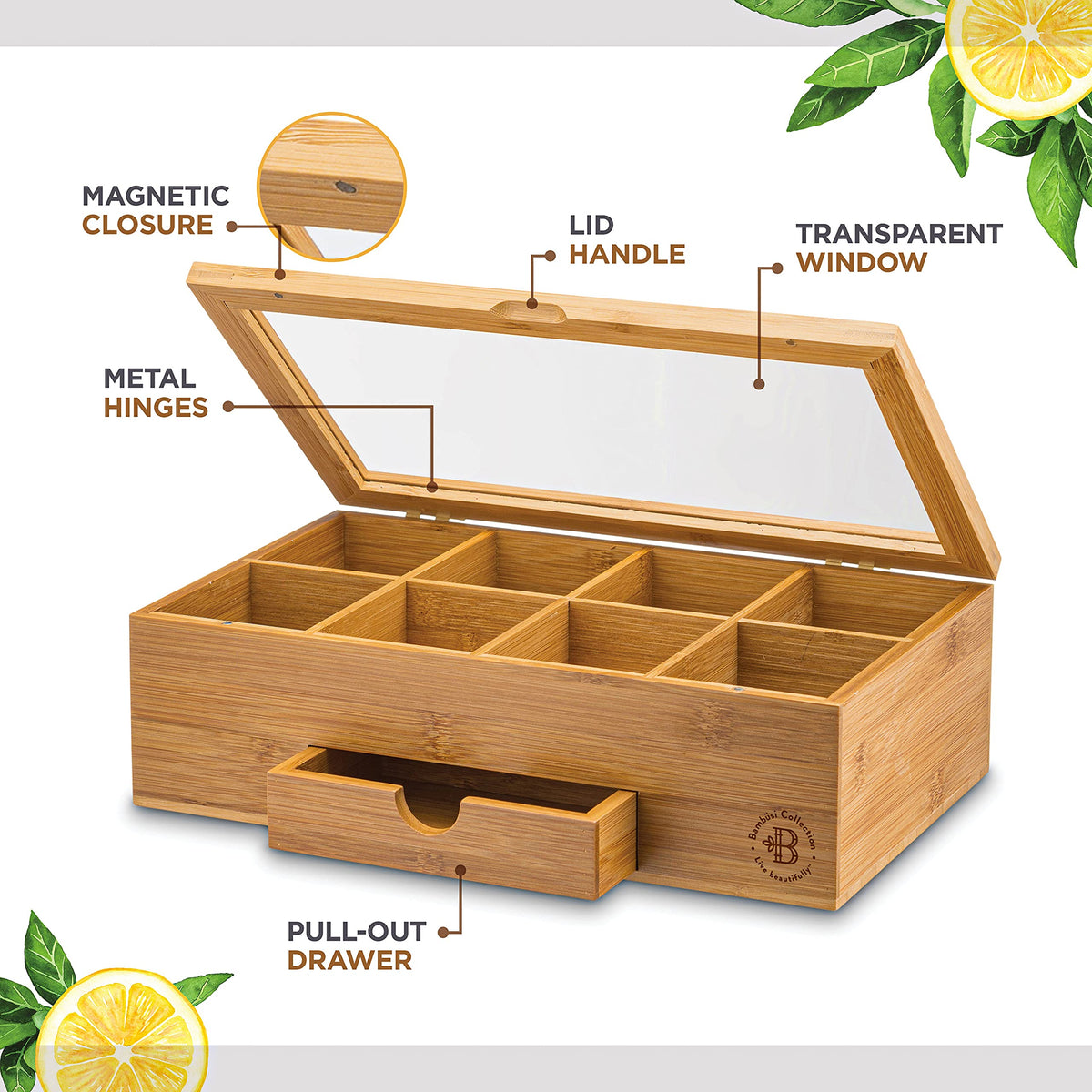 Tea Bag Organizer Box 8 (8 Count)