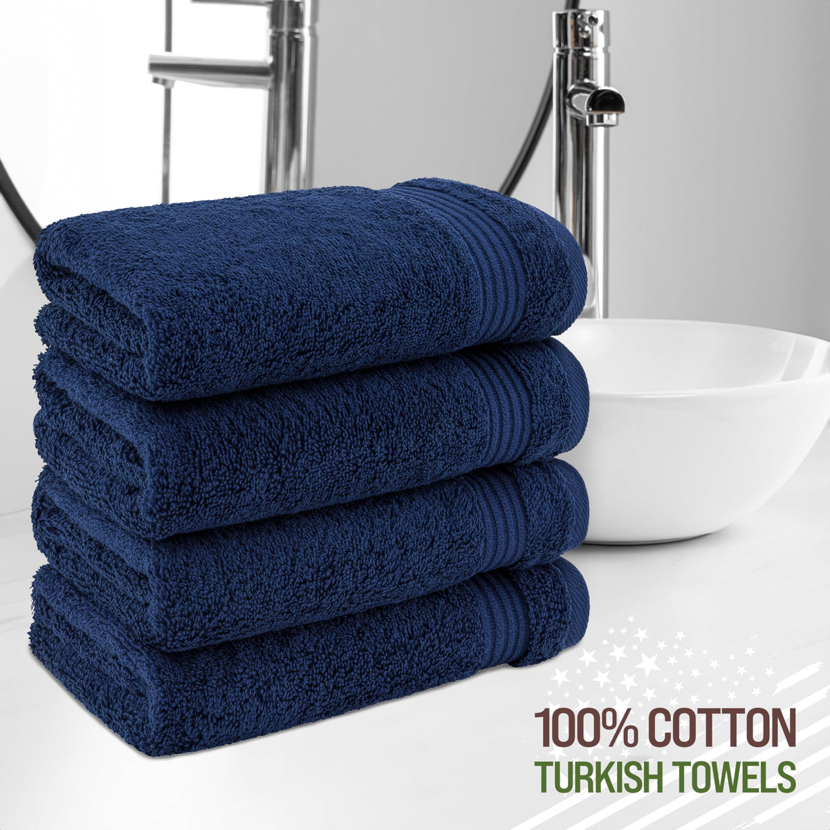 Hand Towels for Bathroom Set of 4 (4 Count)