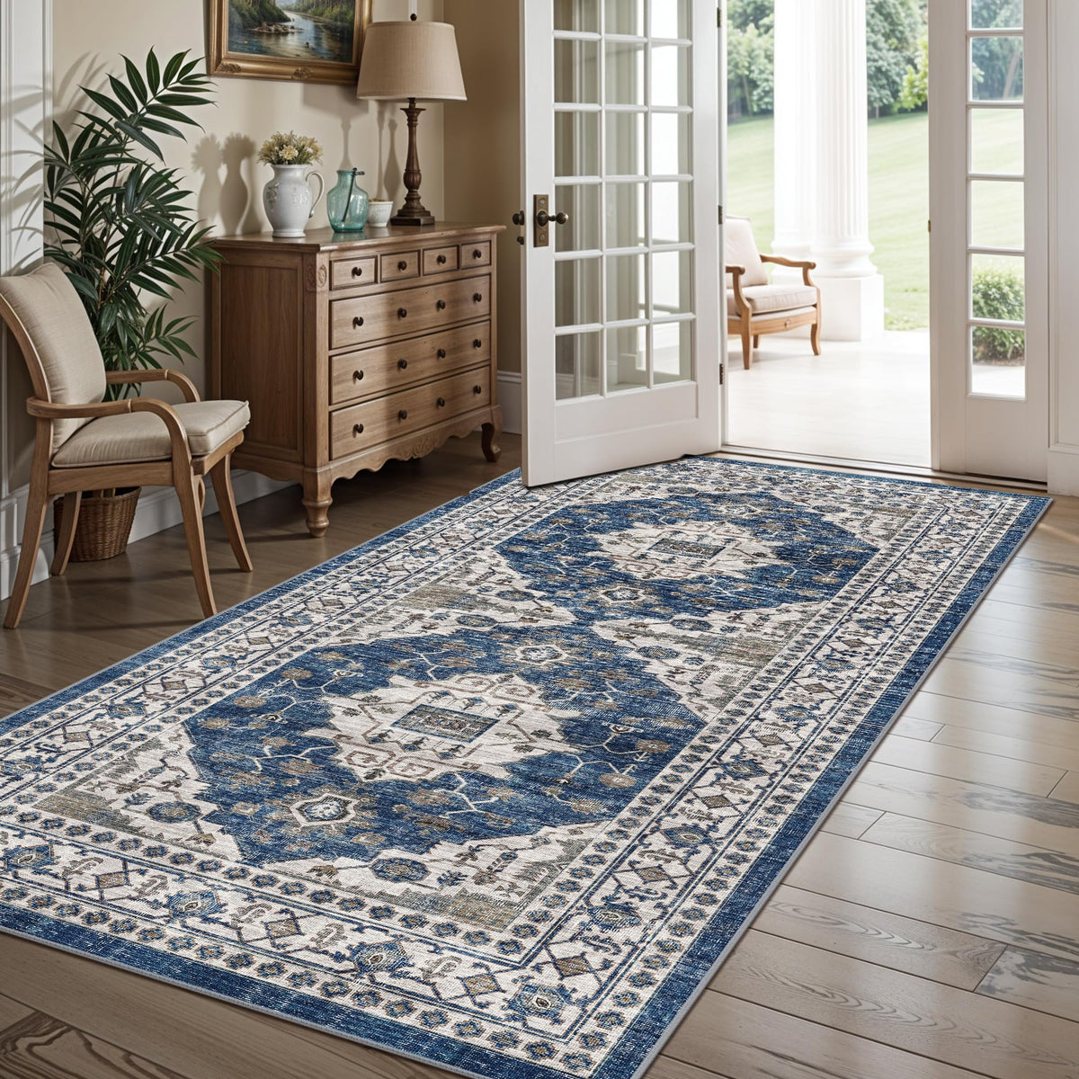 Washable 4x8 Hallway Runner Rug (32 Sq Ft)