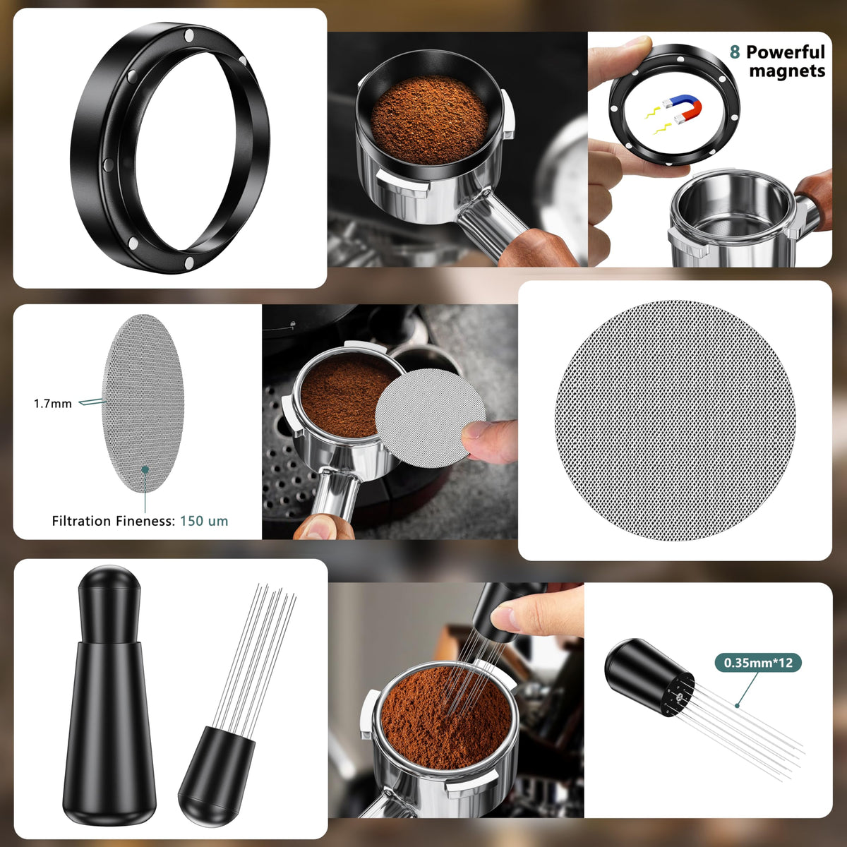 7 Pack Espresso Accessories Kit