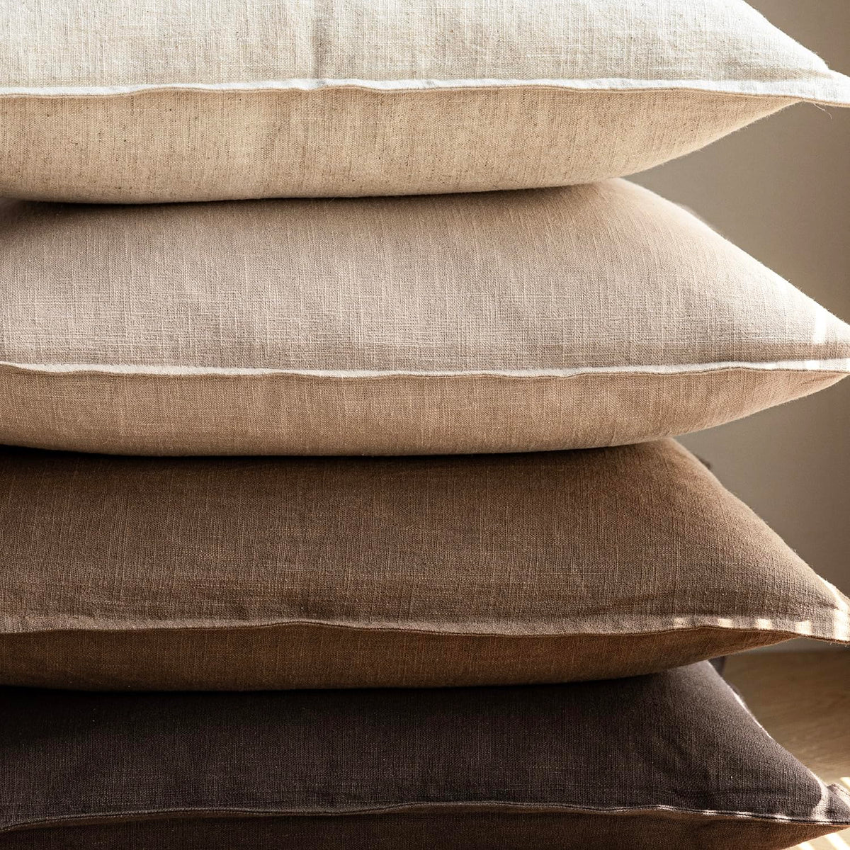Pack of 2 Decorative Linen Solid Throw Pillow Covers Accent Lumbar Cushion Case Boho Farmhouse Pillowcase for Chair Couch Sofa Bedroom Living Room Home Decor 12 x 20 Inch Tan Beige (2 Count)