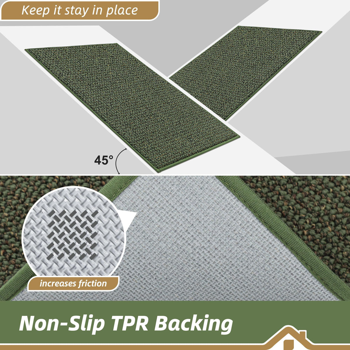 Kitchen Runner Rugs 24"x96"