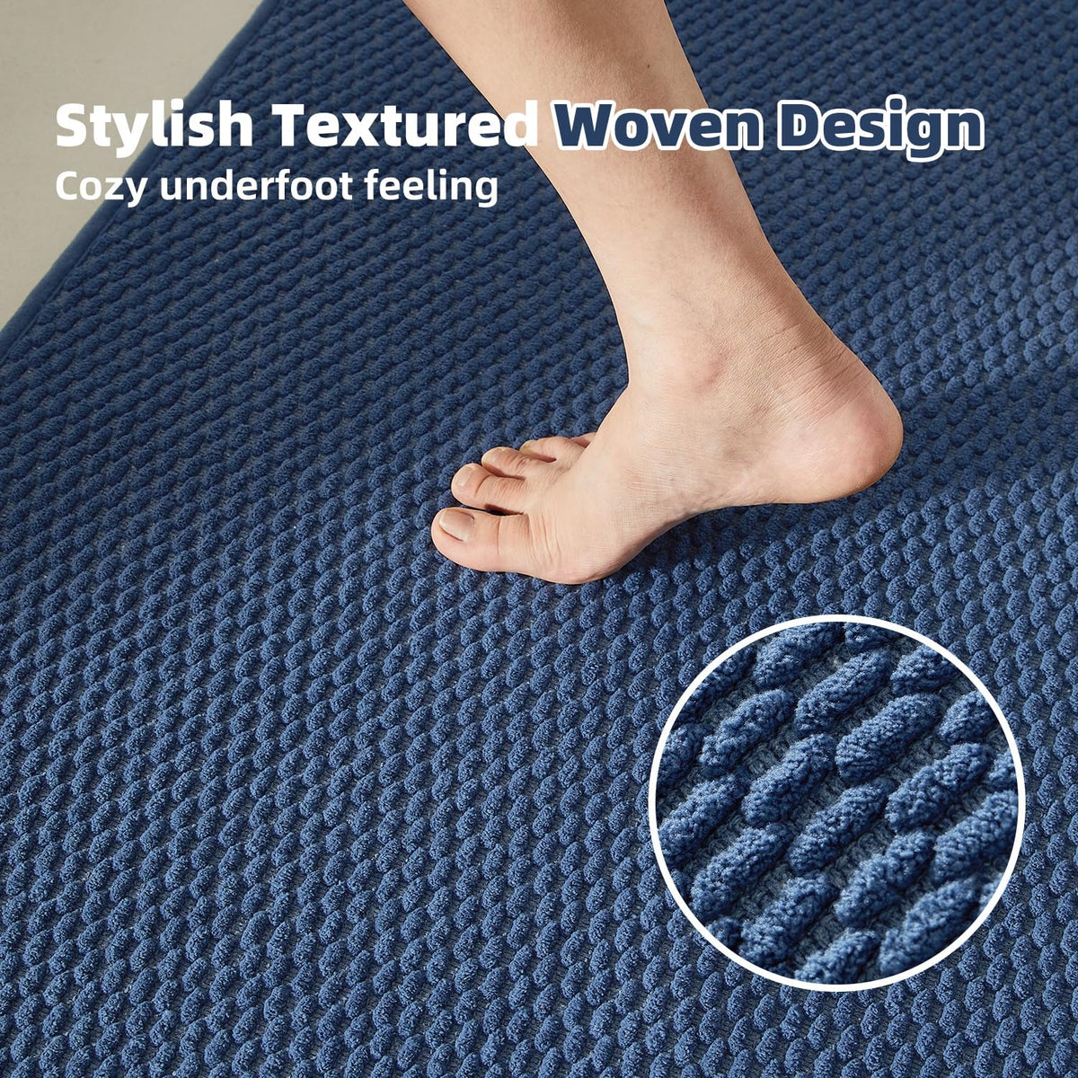Large Bathroom Rugs Non Slip Washable Bath Rugs Super Absorbent Bathroom Rug Thin Quick Dry Low Pile Bath Mats