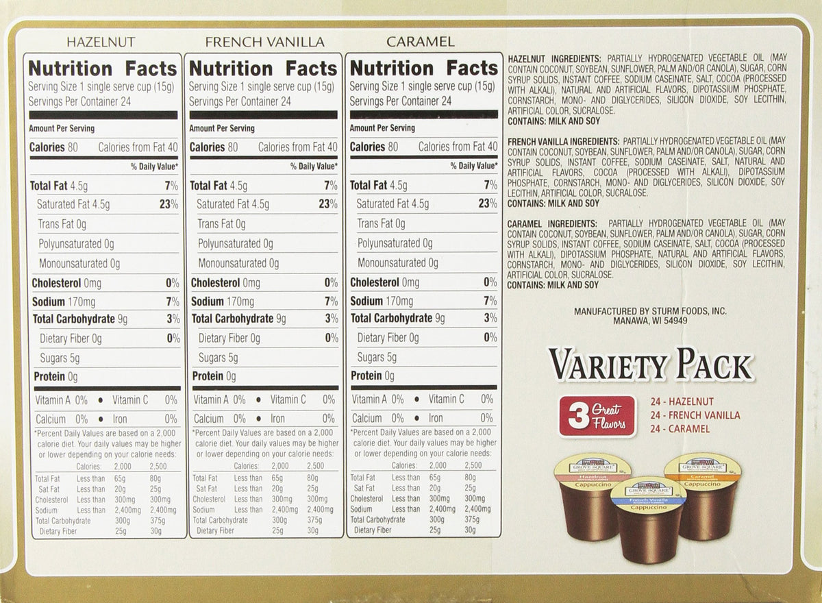 Cappuccino Pods (72 Count)