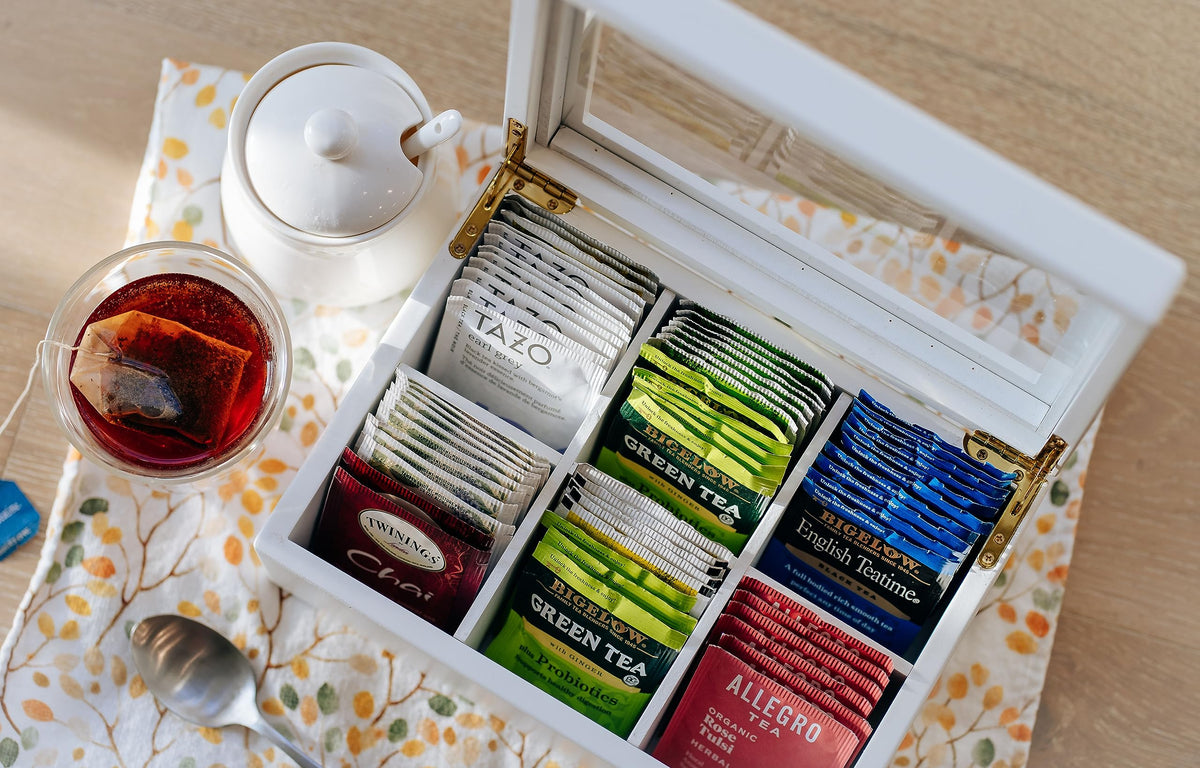 Wooden Tea Organizer For Tea Bags