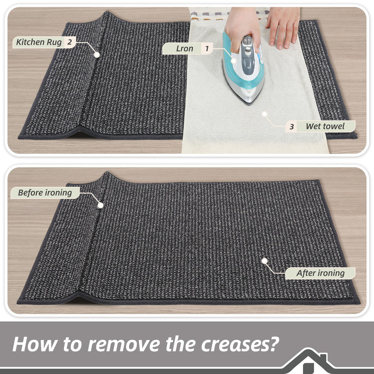 Kitchen Rugs and Mats 2PCS Non