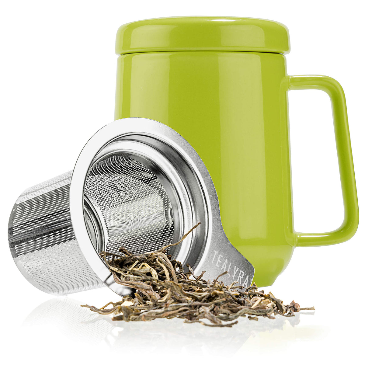 Peak Ceramic Lime Tea Cup Infuser