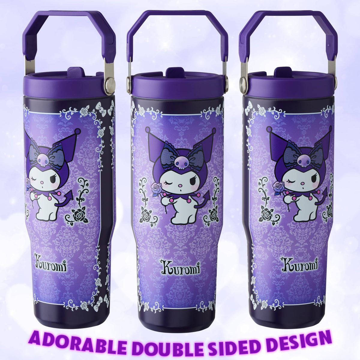Hello Kitty Sanrio Tumbler Stainless Steel with Straw 30oz Girls Teens Insulated Cup with Lids