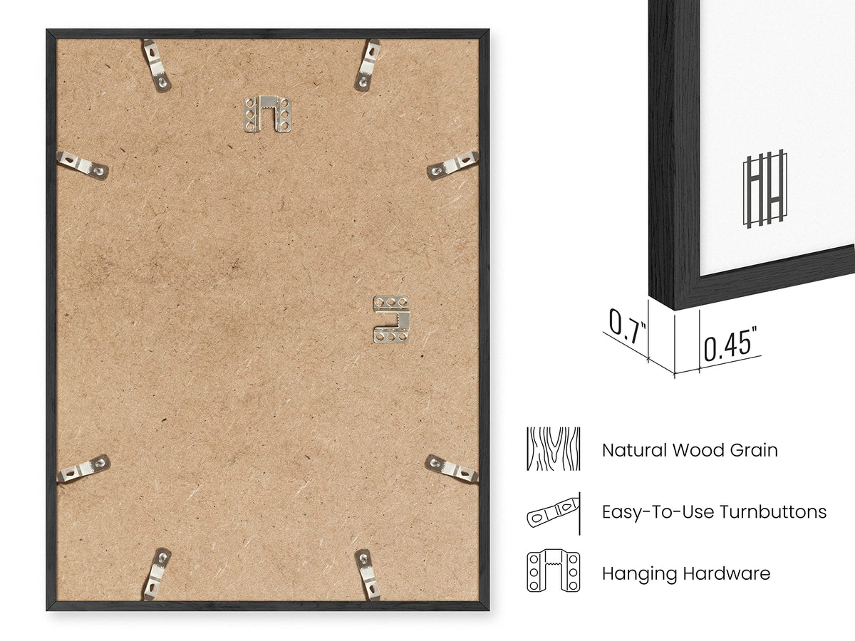 Standalone Black Oak Frames Set of 9 (9 Count)