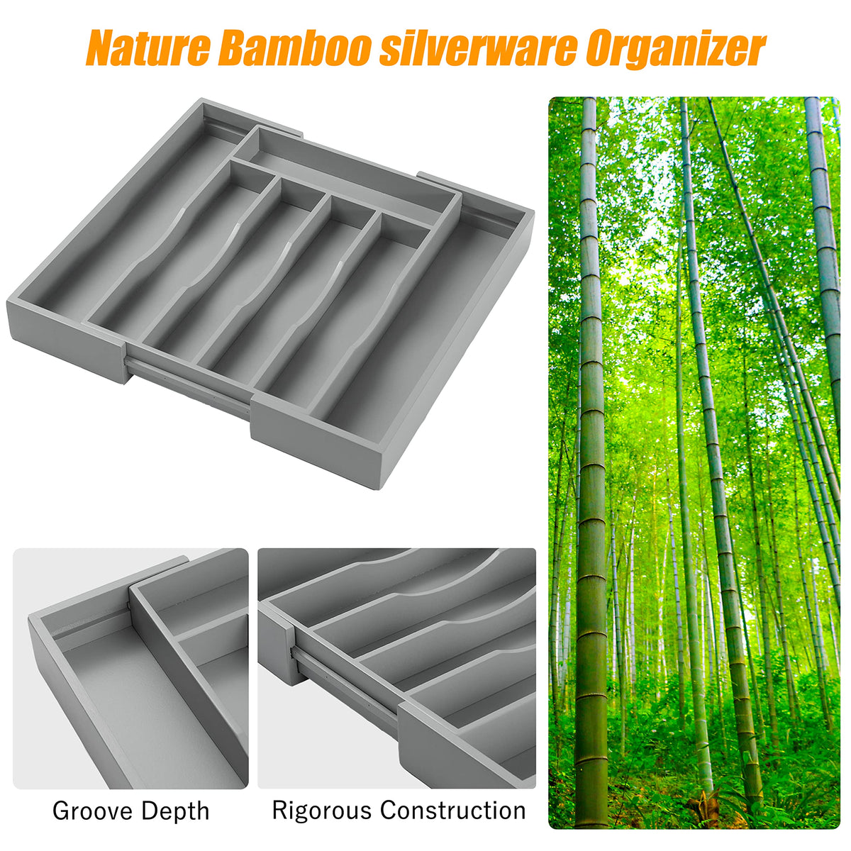 Kitchen Silverware Drawer Organizer and Storage Best Grandpa Grandfather Elder Men Father Day Grandparents Great Papaw Peepaw Grampy Pawpaw Granddad Happy Birthday Christmas Xmas Unique Cool Gifts