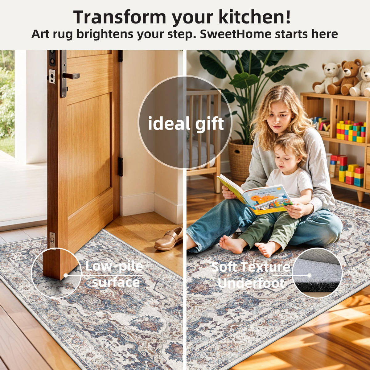 2 Piece Kitchen Runner Rug Set (14 Sq Ft)