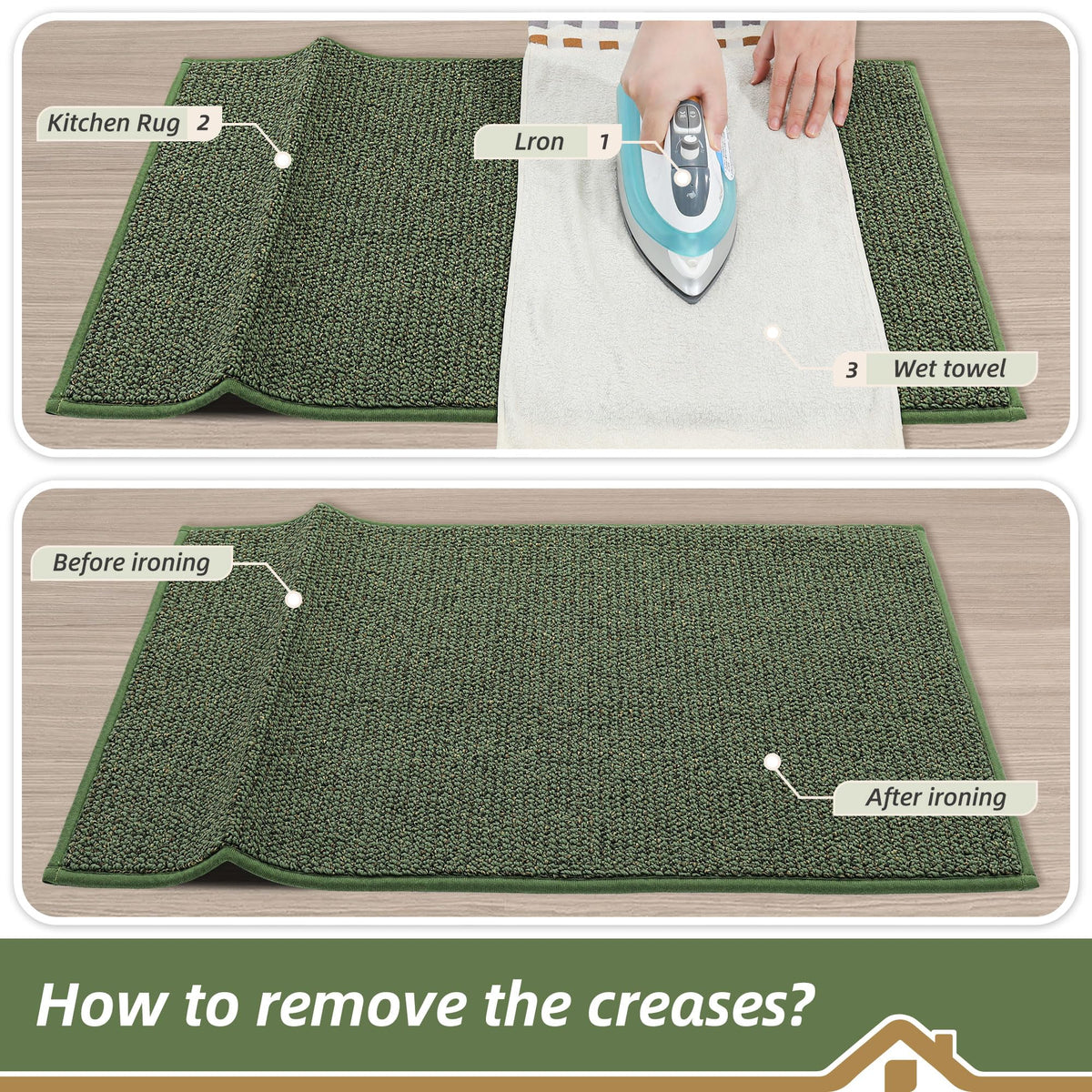 Kitchen Rugs and Mats 2PCS Non