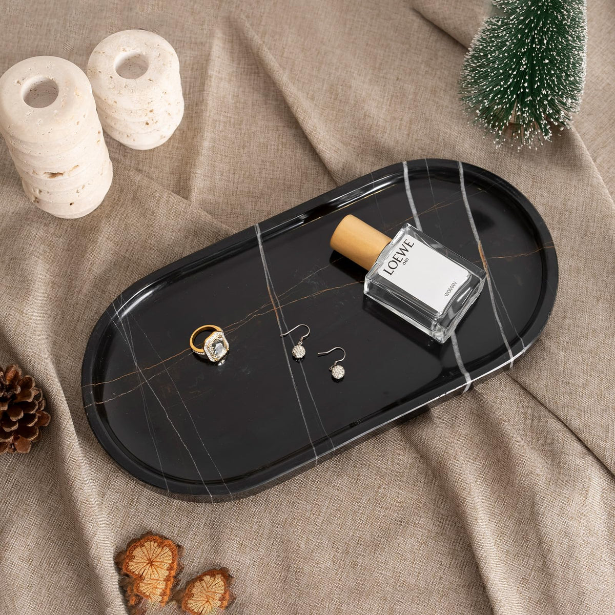 Natural Black Marble Tray