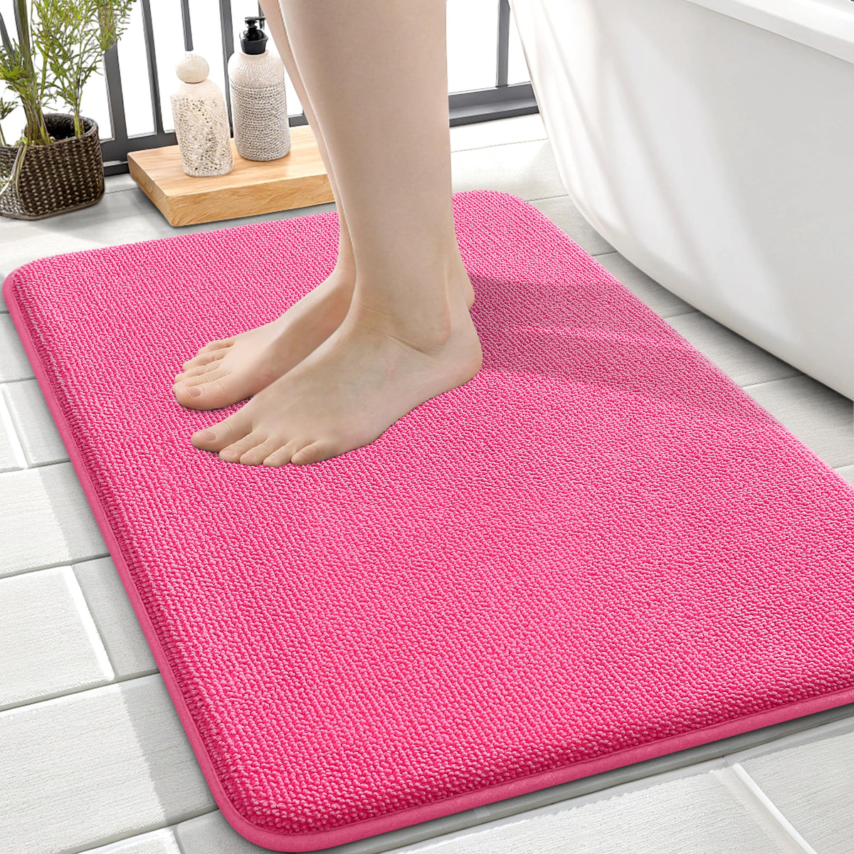 Memory Foam Small Bathroom Rugs 24x16