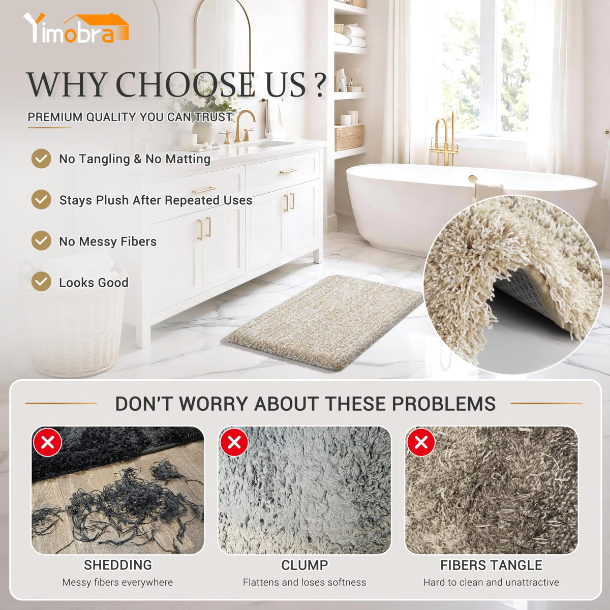 Fluffy Plush Bath Rug