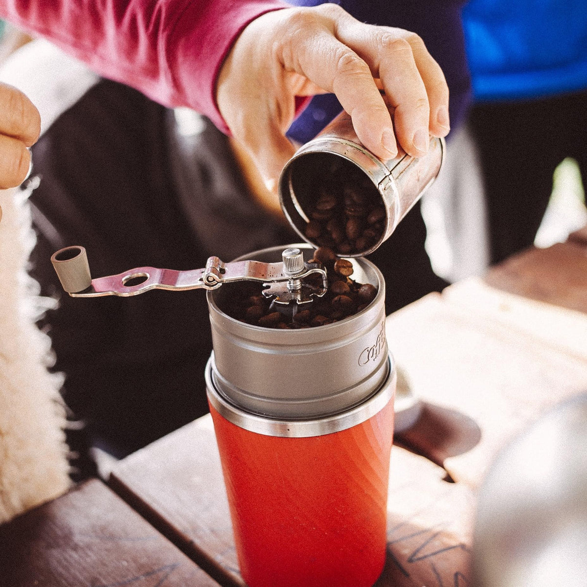 Klassic : All-in-1, Drip Kettle+Grinder+Permanent Stainless Filter Dripper+Double-wall Tumbler, Pourover, Coffee Maker for Camping & Travel