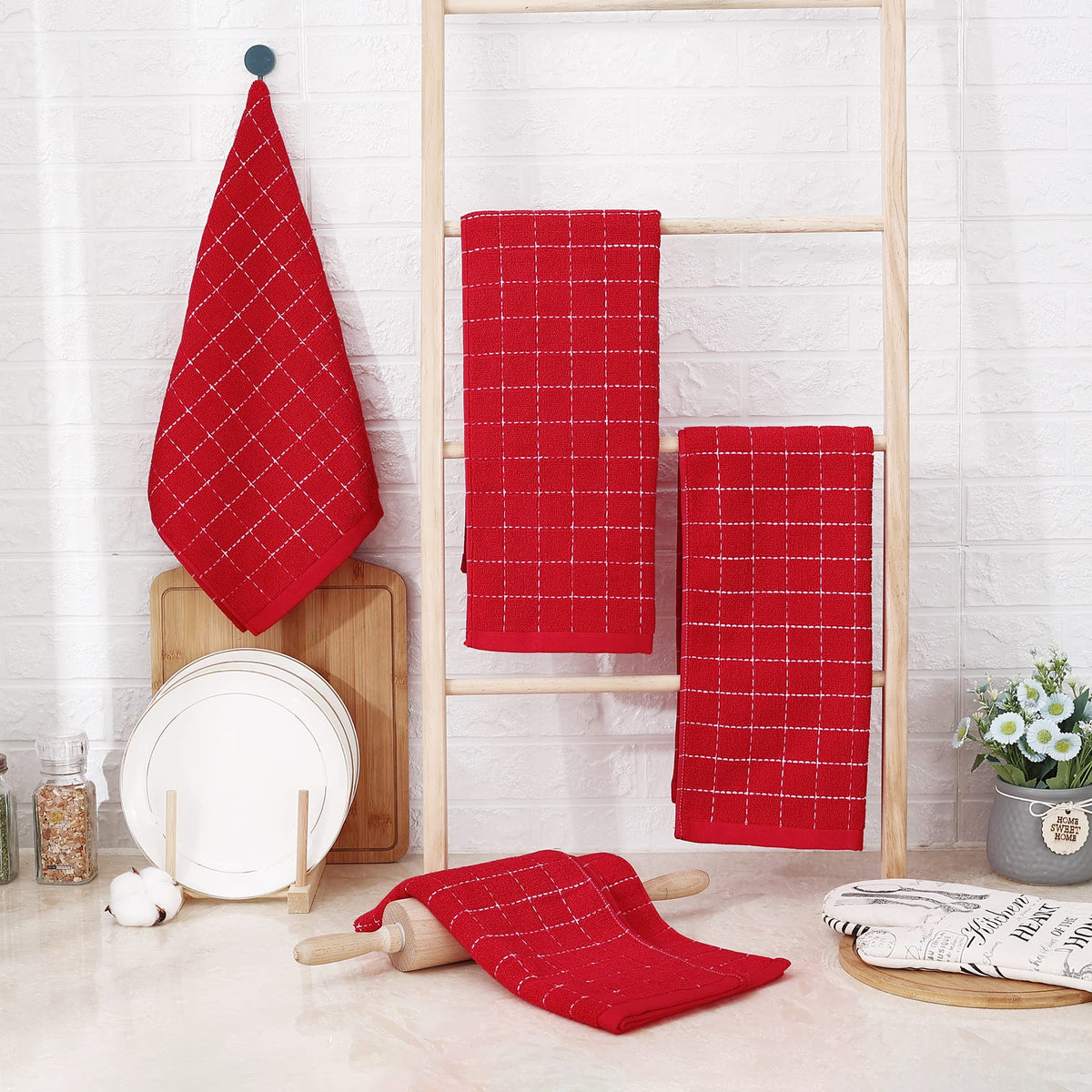 100% Cotton Terry Kitchen Towels (6 Count)