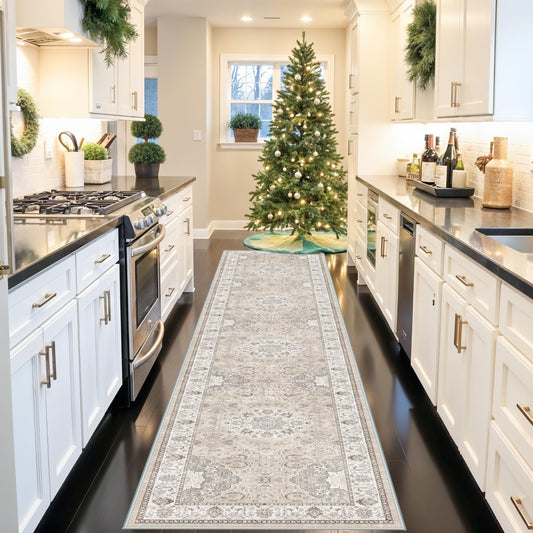 HY HAOYUNLAI Washable Hallway Runner Rug 2.6x10 Non Slip Kitchen Slim Rug (26 Sq Ft)