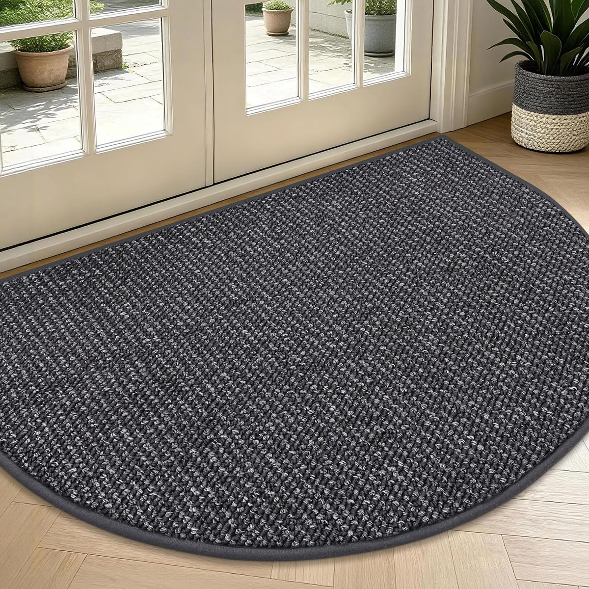 Dirt Trapper Door Mat 36" x 60" Half Circle Non Slip (15 Sq Ft)