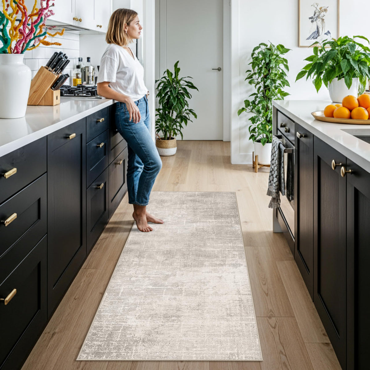 Washable 2x6 Thin Runner Rug