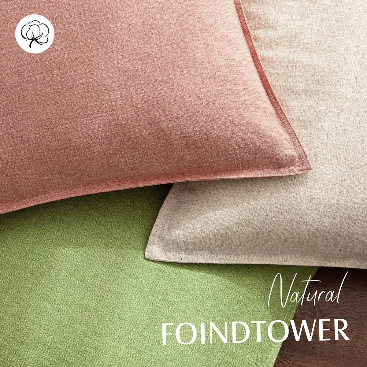 Pack of 2 Decorative Linen Solid Throw Pillow Covers Soft Accent Euro Cushion Case Boho Farmhouse Pillowcase for Chair Couch Sofa Bedroom Living Room Home Decor 26 x 26 Inch Coral Pink (2 Count)