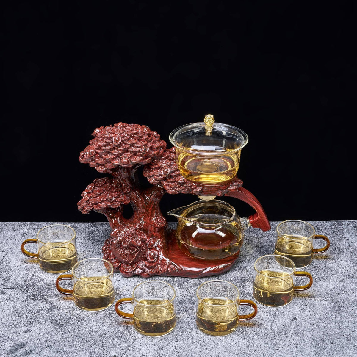 Glass Teapot Set with Infuser Semi Automatic Tea Set Magic Teapot