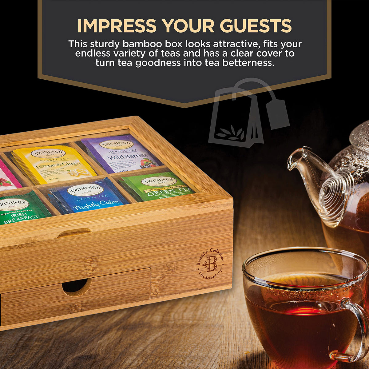 Personalized Tea Bag Organizer