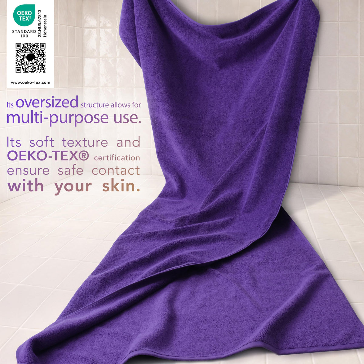 100% Cotton 40x80 Oversized Bath Sheet