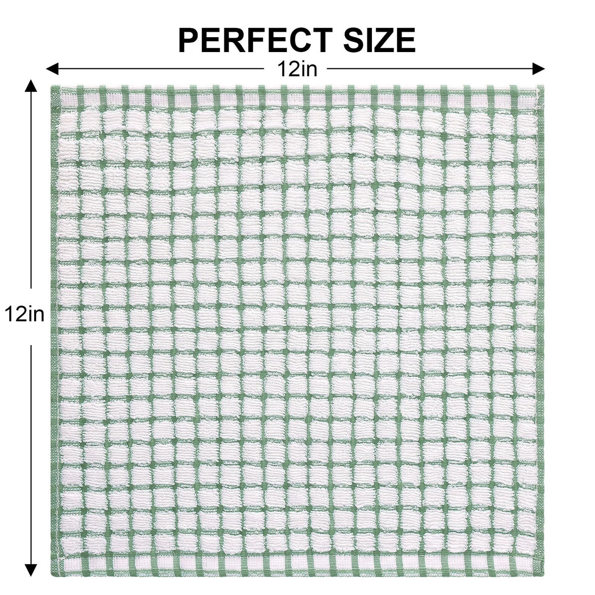 Cotton 12 Pack Terry Kitchen Dish Cloths (12 Count)