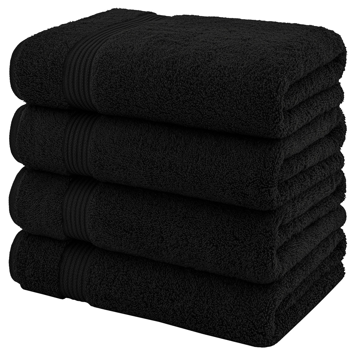 100% Cotton Turkish Bath Towels for Bathroom 4 Pack (4 Count)