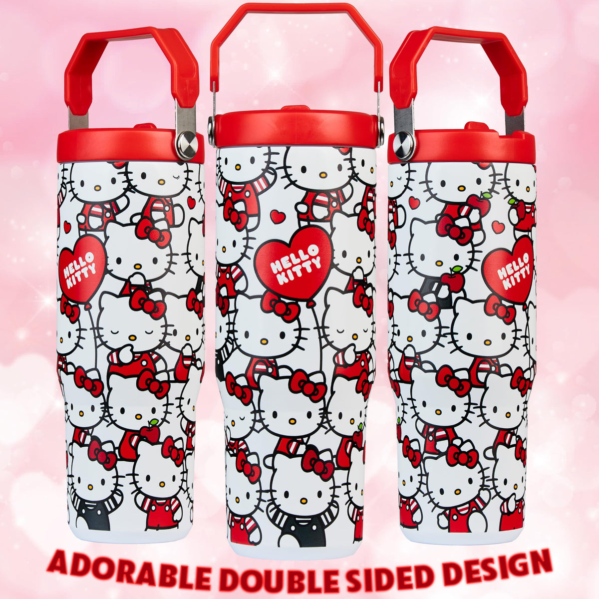 Hello Kitty Sanrio Tumbler with Straw 30oz Girls Teens Women Insulated Cup with Lid Travel Mug for School