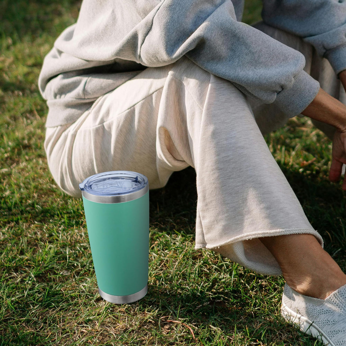 20oz Tumbler with Lid Stainless Steel Tumblers Insulated Mug Light Blue 1P