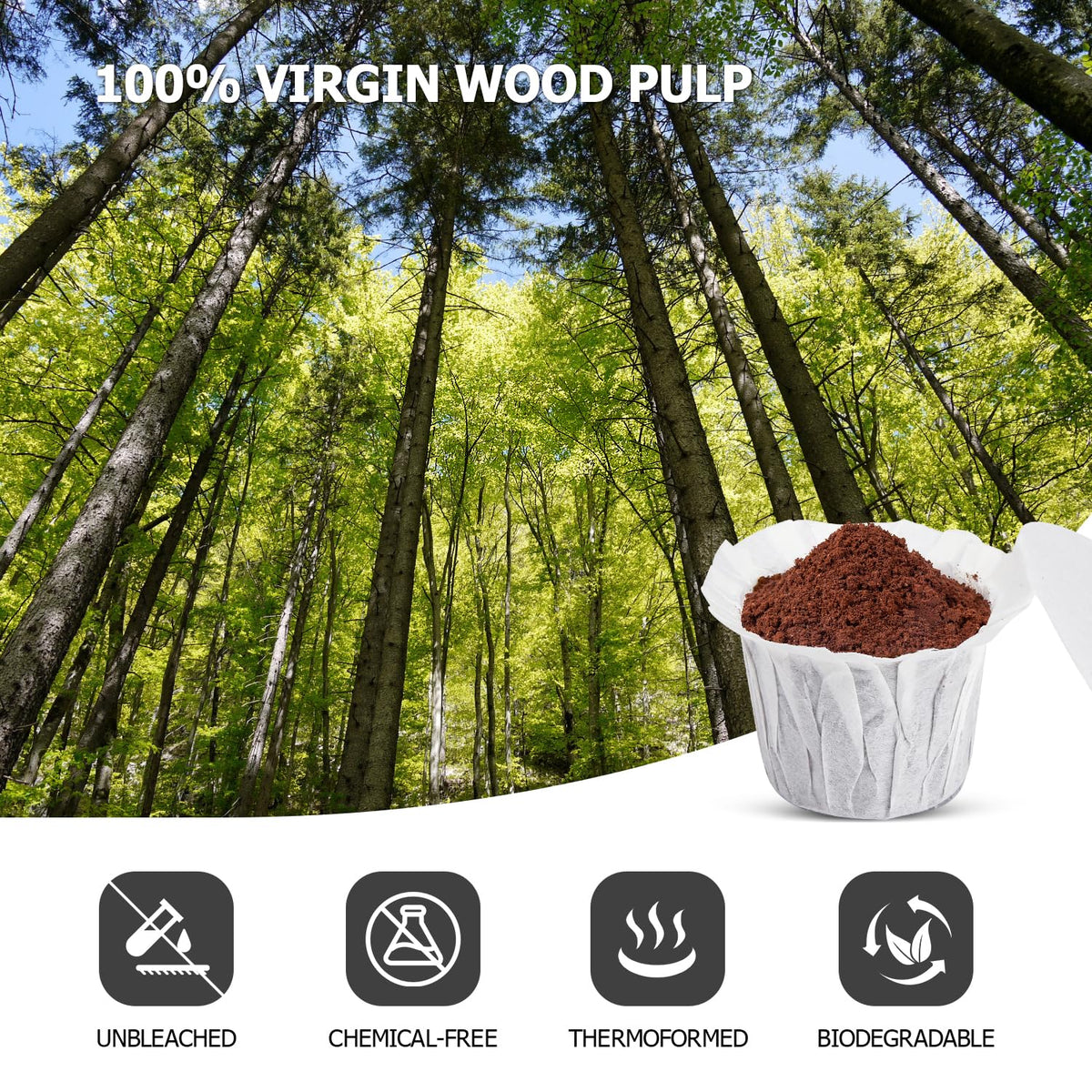 200 Disposable K Cup Paper Filters for Keurig 1.0&2.0 (300 Count)