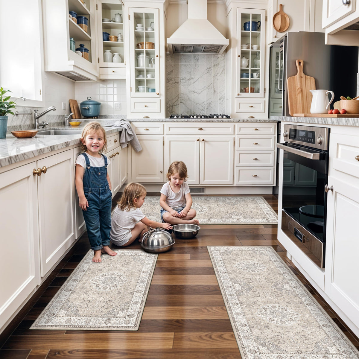 4 Pieces Kitchen Rug Set (10.5 Sq Ft)