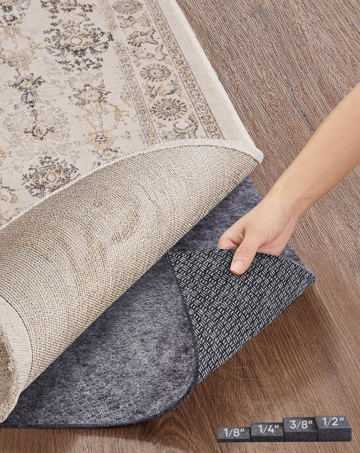 Non Slip Cushioned Rug Pad Gripper (6 Sq Ft)