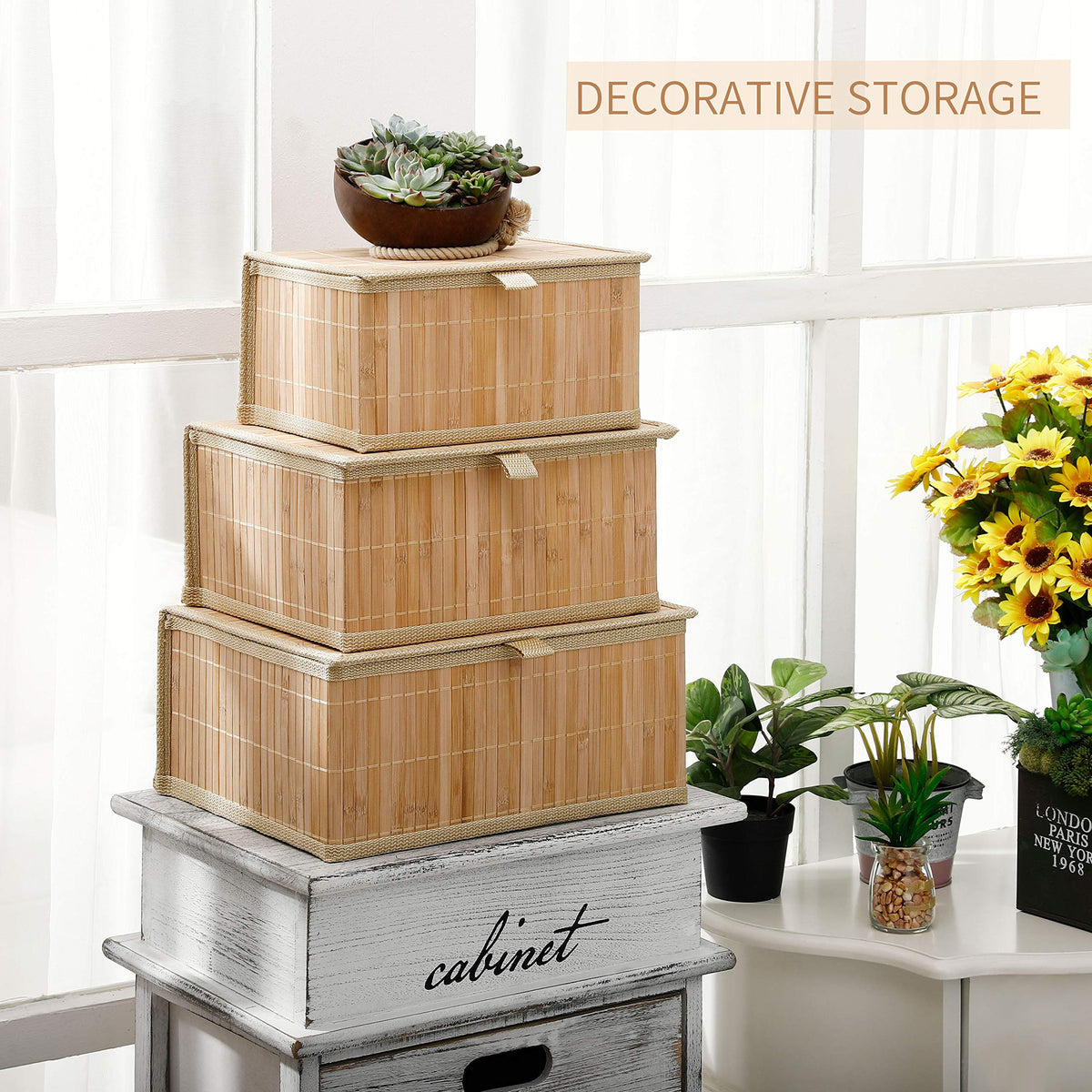 Bamboo Decorative Storage Boxes