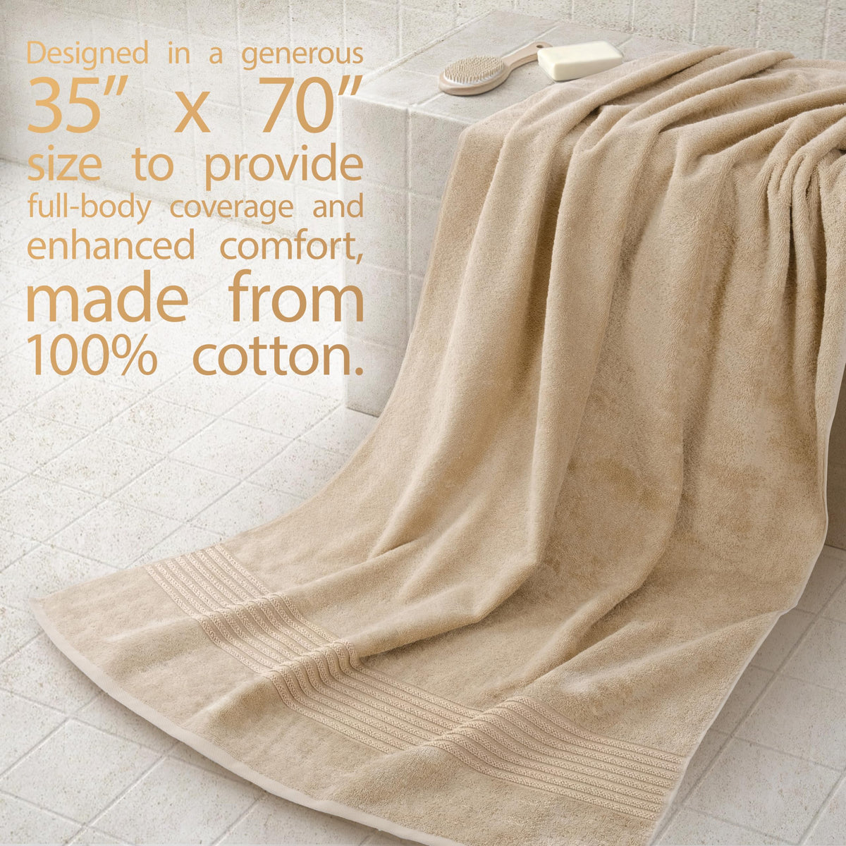 100% Cotton Turkish Towel Set (4 Count)