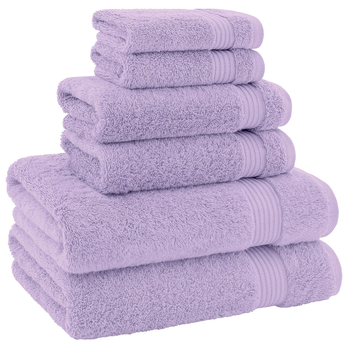 100% Cotton Turkish 6 Piece Towel Set (6 Count)