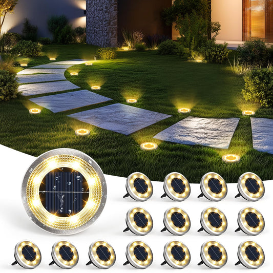 16 Pack Solar Ground Lights Outdoor (16 Count)