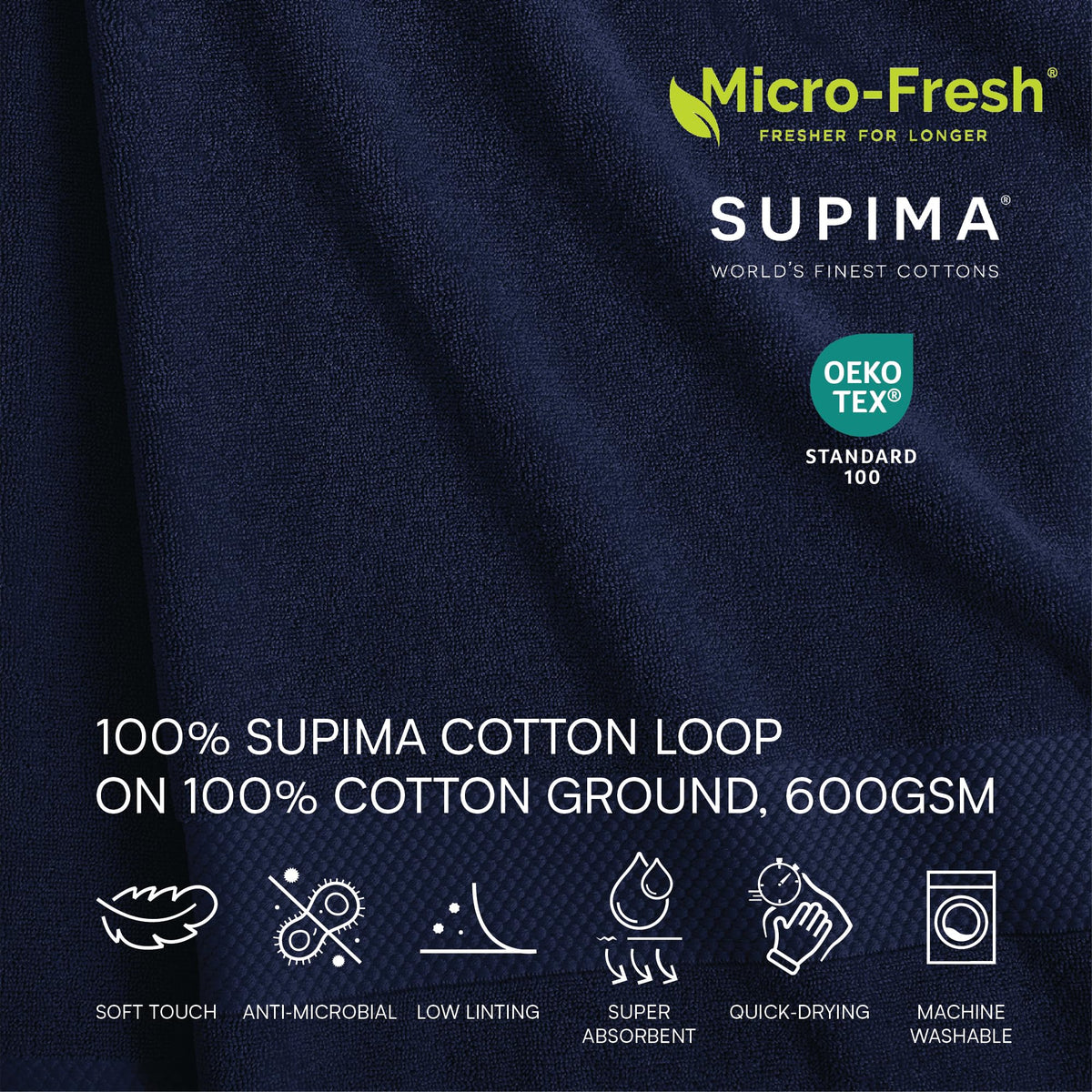 Heritage 100% Supima Cotton Wash Cloth 13" x 13"