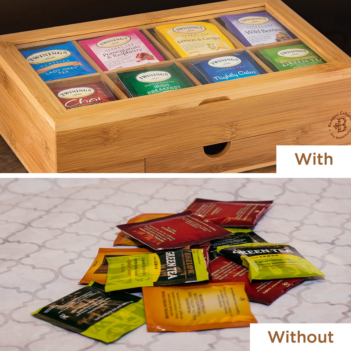 Personalized Tea Bag Organizer