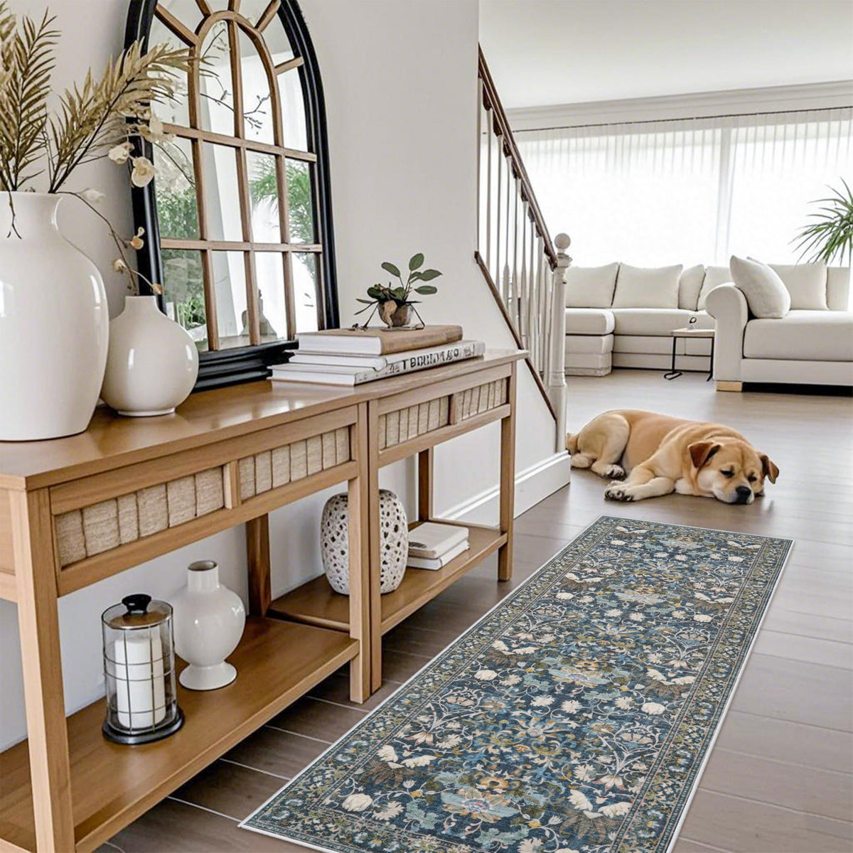 Washable Vintage 2x6 Bathroom Rugs