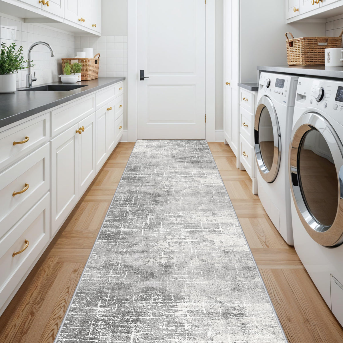 Washable Long Hallway Runner Rug (30 Sq Ft)