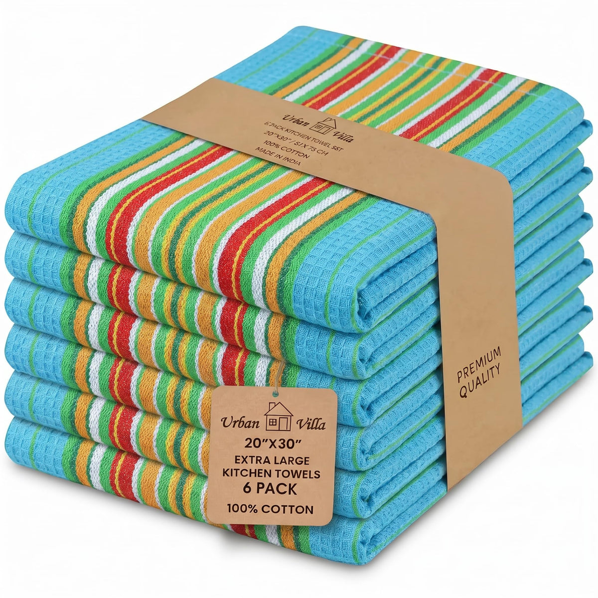 Kitchen Towels Cotton Dish Towels 20”x30” (6 Count)