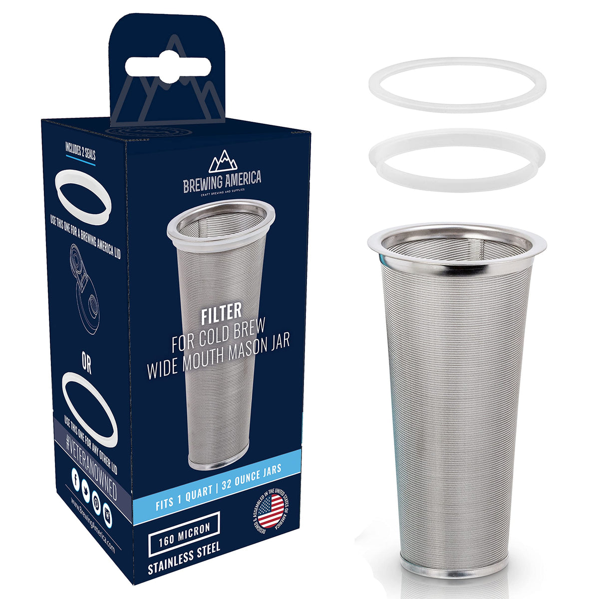 Cold Brew Filter for Mason Jar Wide Mouth Coffee Maker