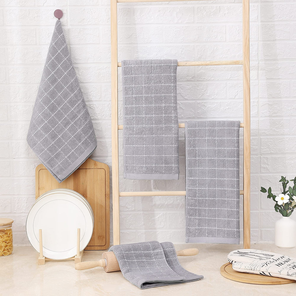 100% Cotton Terry Kitchen Towels (12 Count)